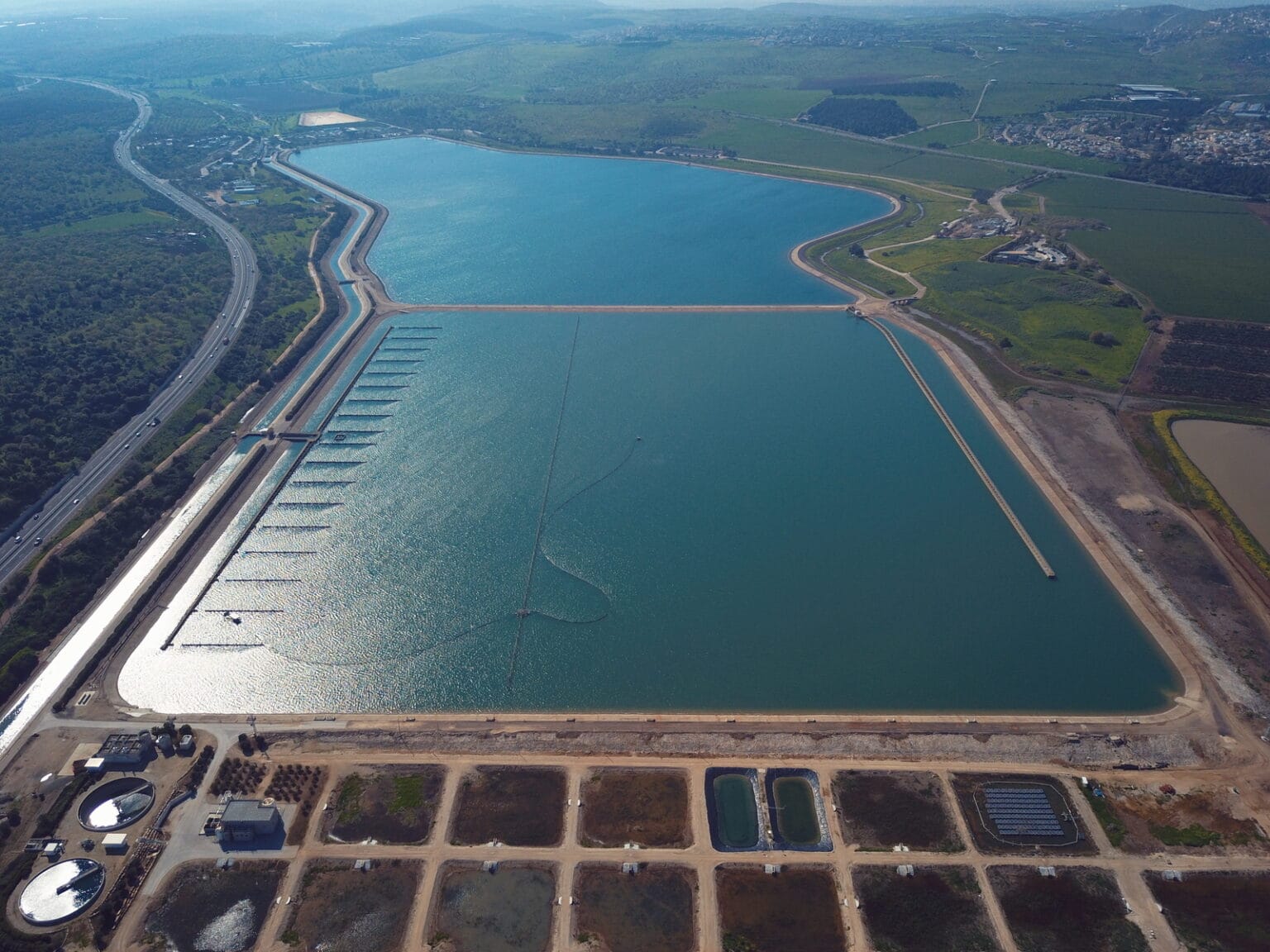 A water reservoir in Israel